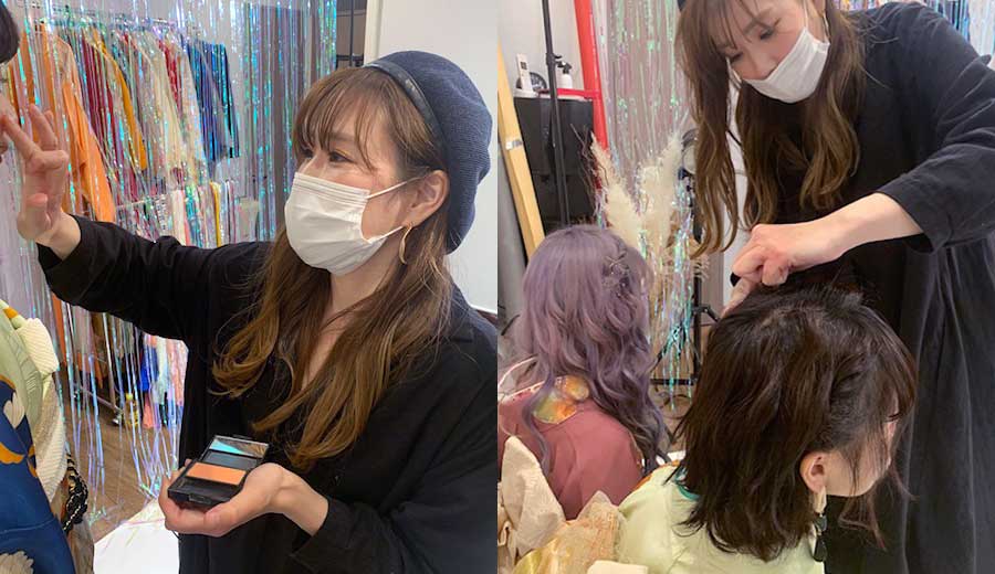 MV撮影時のヘアメイクアーティスト出張