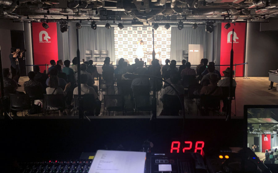 レコード店のインストアライブの音響