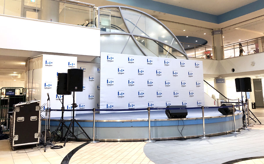 ショッピングセンターの催事イベント音響