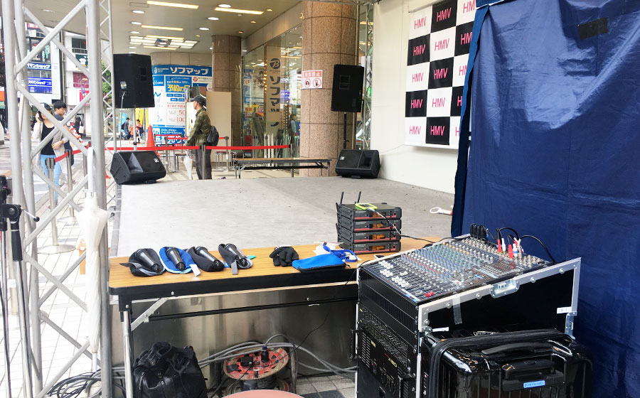 店舗特設ステージでのイベント音響